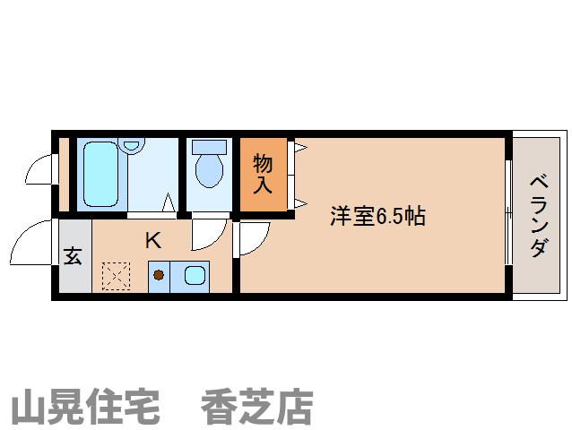 香芝市穴虫のマンションの間取り