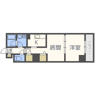 札幌市中央区南六条東のマンションの間取り