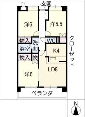 グランコート国府宮の間取り