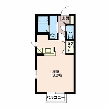 豊川市御津町西方のアパートの間取り