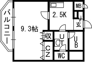 スカイヒルズＮ１５の間取り