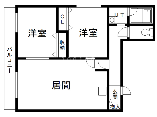 札幌市東区伏古十条のマンションの間取り