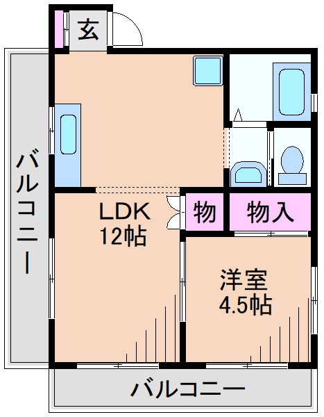 横浜市港北区大豆戸町のマンションの間取り