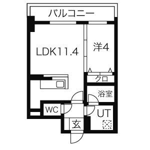 札幌市北区北八条西のマンションの間取り