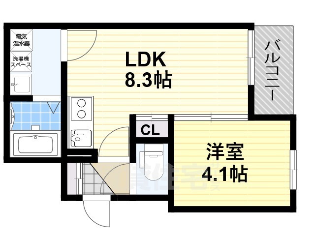 堺市堺区遠里小野町のアパートの間取り