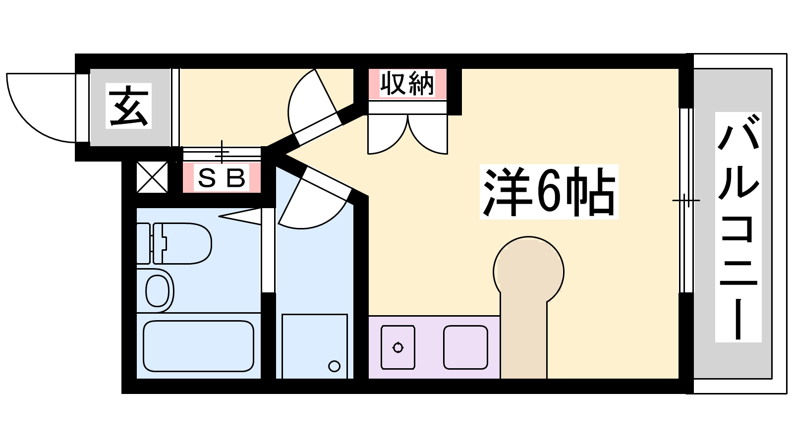 姫路市飾磨区栄町のマンションの間取り