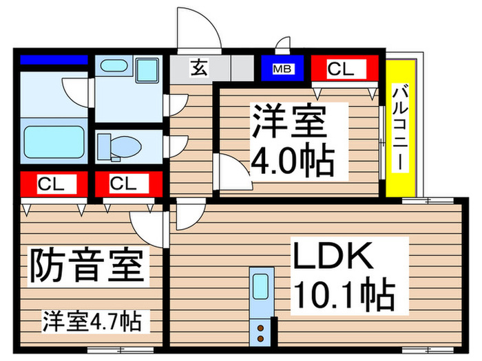 【防音室付きマンション】　MORNAの間取り