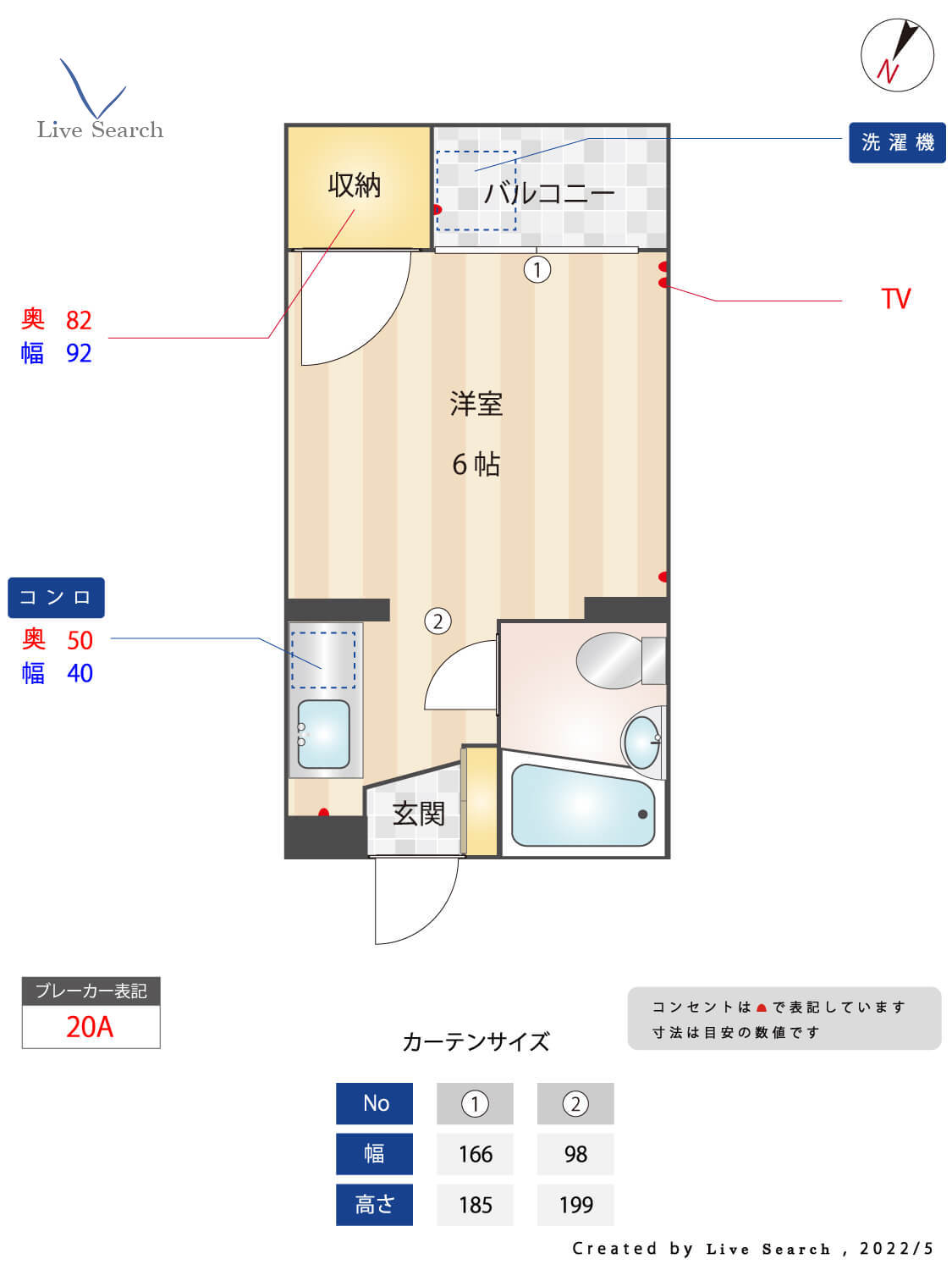 福岡市中央区警固のアパートの間取り