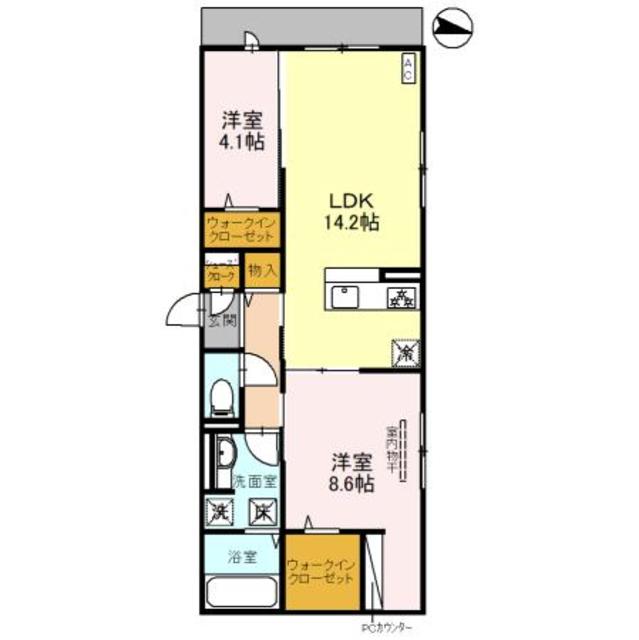 堺市北区百舌鳥本町のアパートの間取り