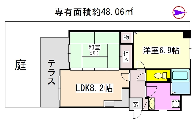 エーデル宝ヶ池の間取り