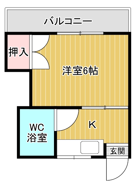 大阪市住吉区清水丘のマンションの間取り