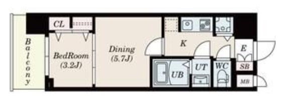 S-RESIDENCE日本橋Qualieの間取り