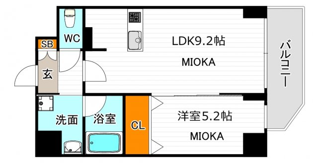パークナードフィット天王寺南の間取り