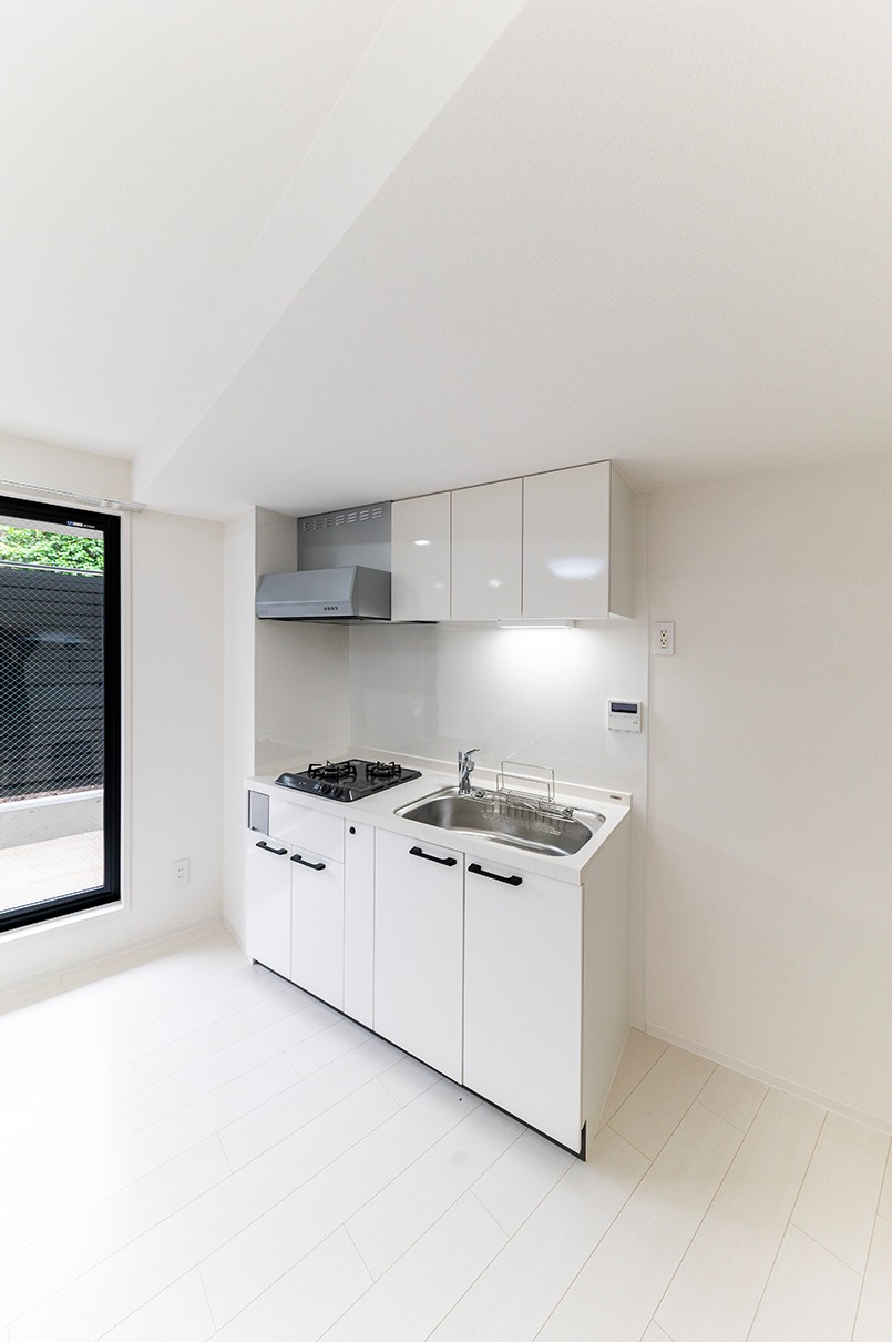 キッチン　コンパクトなキッチンで掃除もラクラク