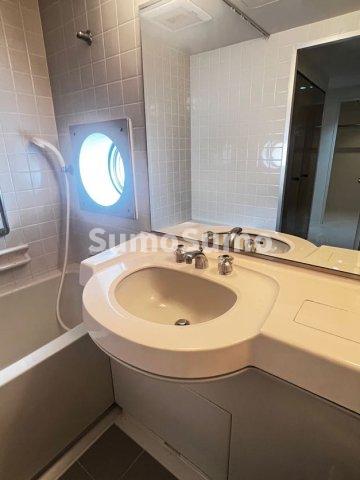 洗面設備　脱衣スペースもあります