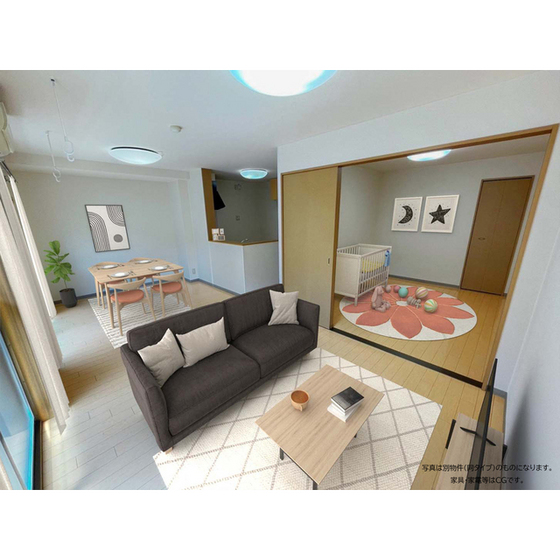 居室・リビング　イメージです。家具家電は付きません。