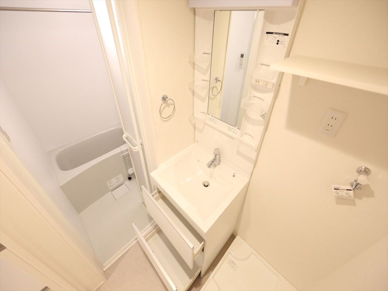 洗面設備　脱衣所　独立洗面台（シャンプードレッサー付）　同仕様写真