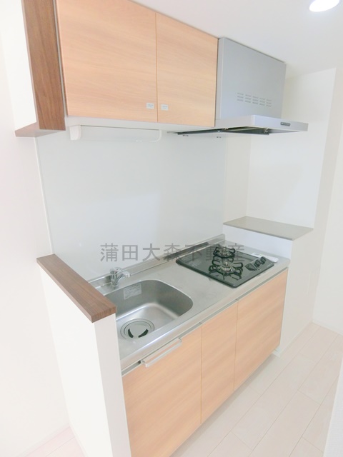 キッチン　２口ガスコンロのシステムキッチン