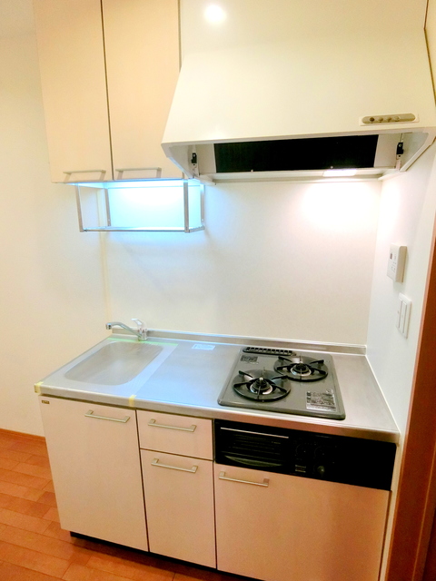 キッチン　★お料理楽々なグリル付ガス２口システムキッチン★