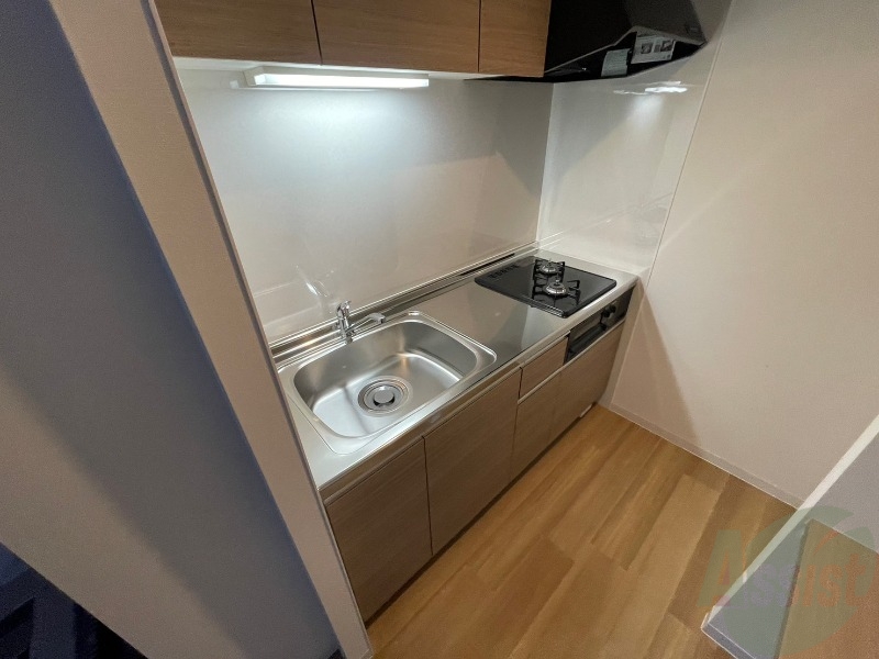 キッチン　２口システムキッチンですのですぐにお料理に使えます！
