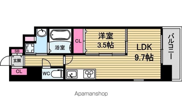 サムティ上町台龍造寺の間取り写真