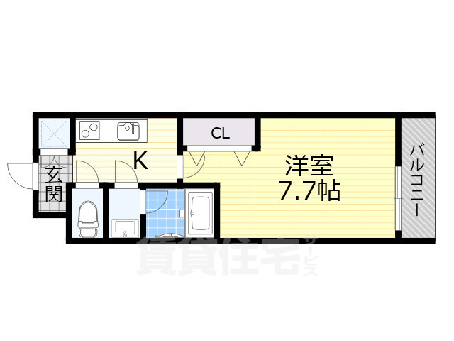 近鉄大阪線 近鉄八尾駅 徒歩12分 2階建 築19年の間取り写真