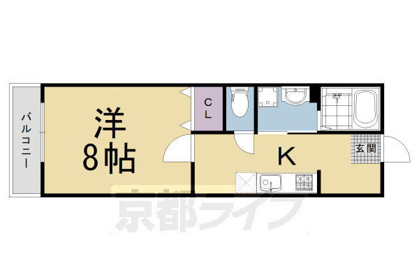 地下鉄東西線 太秦天神川駅 徒歩10分 3階建 築9年の間取り写真