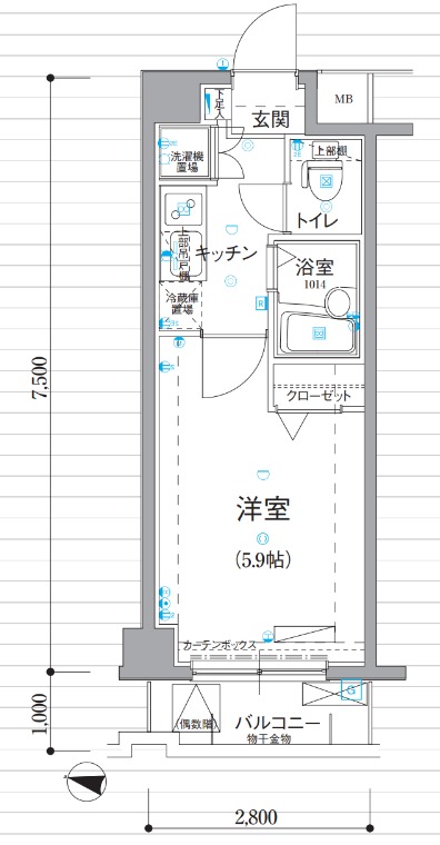 リヴシティ新宿壱番館の間取り写真
