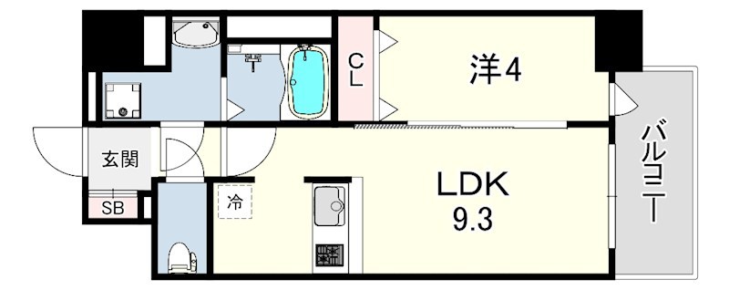 エスライズ神戸三宮山手通弐番館の間取り写真