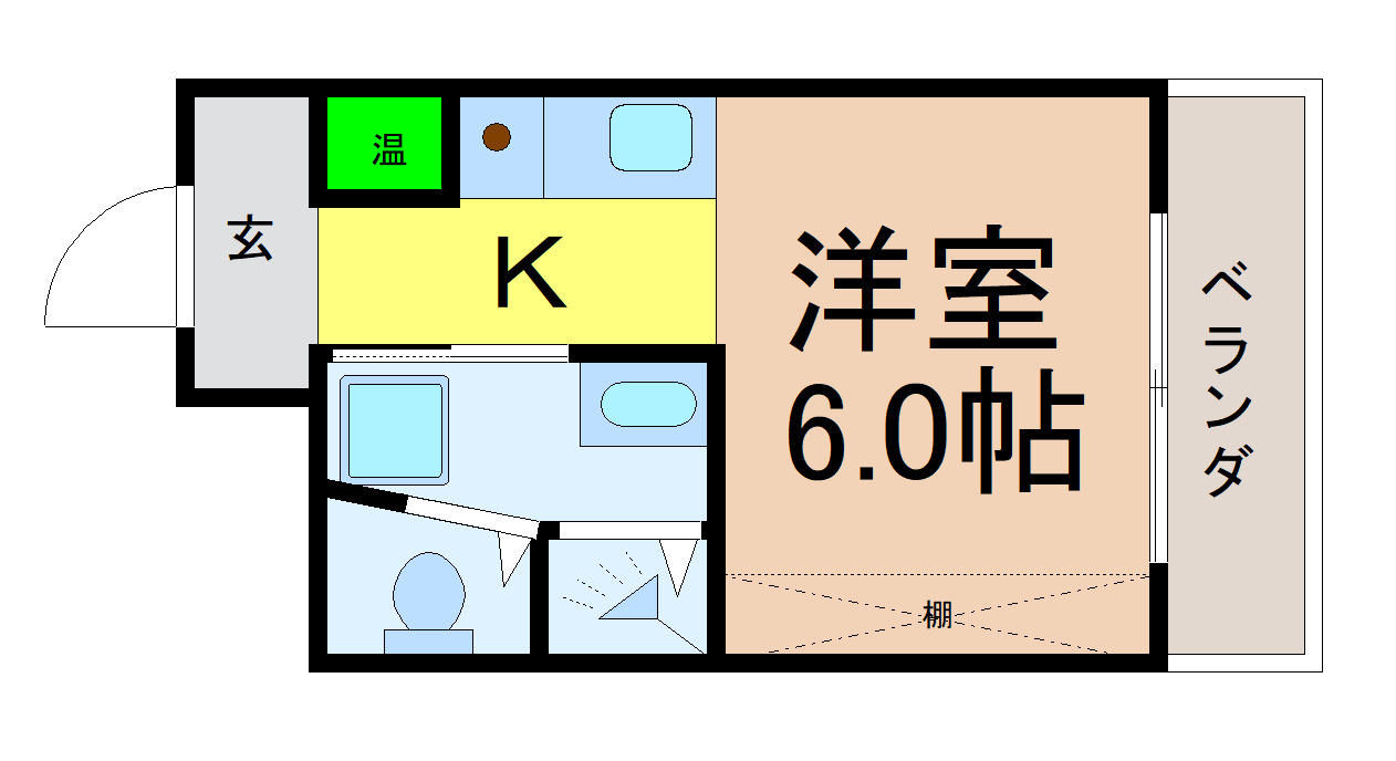 地下鉄名城線 東別院駅 徒歩10分 5階建 築42年の間取り写真