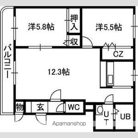 ブルーリーフ宮の森の間取り写真