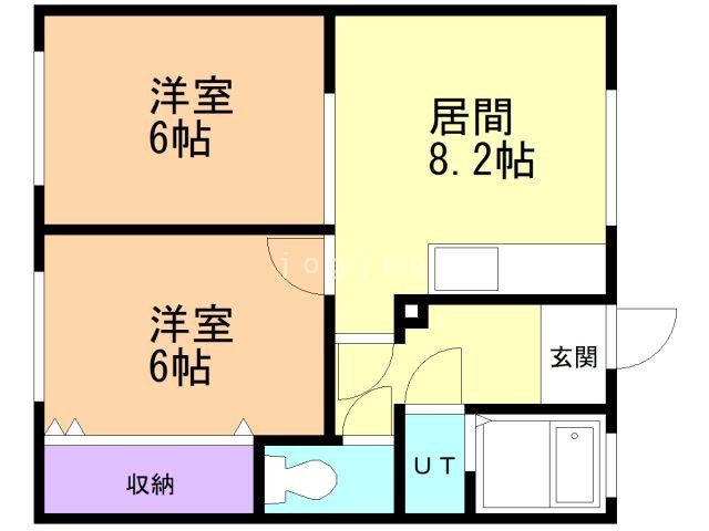 苫小牧市見山町のアパートの間取り