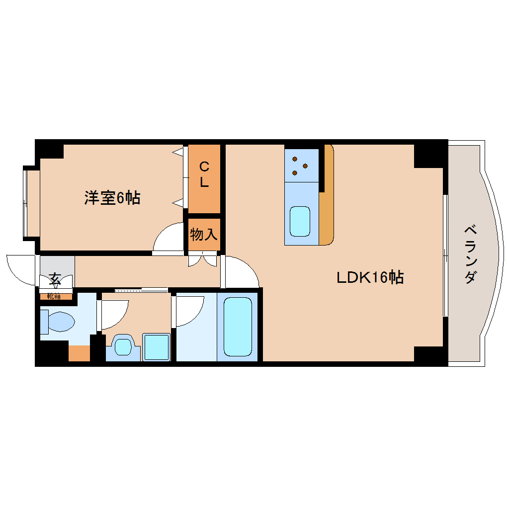 静岡市駿河区泉町のマンションの間取り