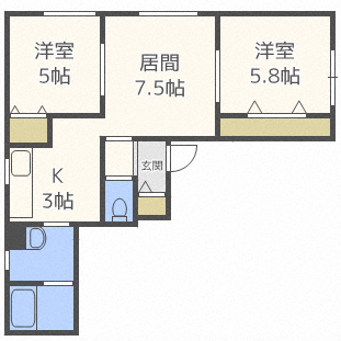 ルーミナス発寒の間取り