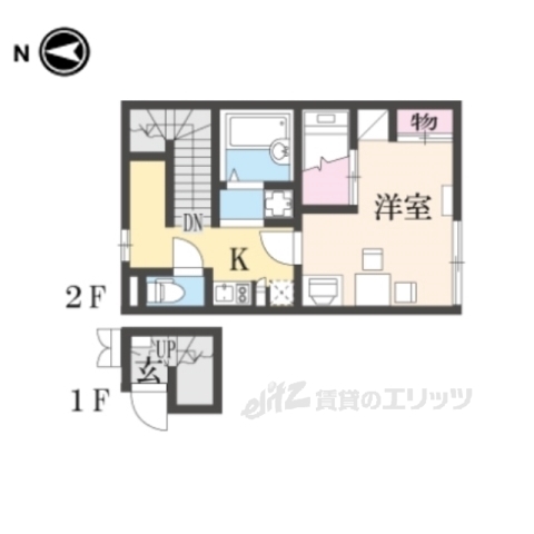 磯城郡田原本町大字阪手のアパートの間取り