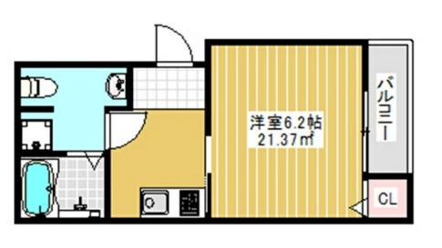 大阪府大阪市東成区中道４（アパート）の賃貸物件の間取り