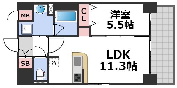 サンセール上本町の間取り