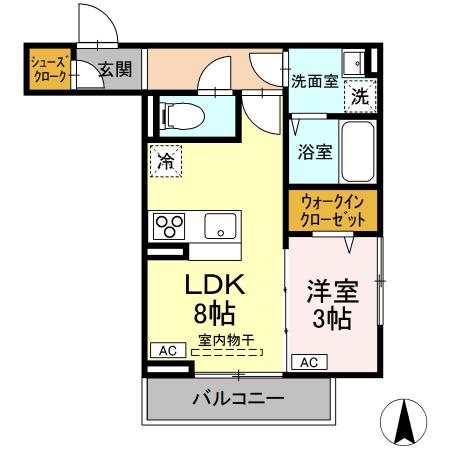 八王子市子安町のアパートの間取り