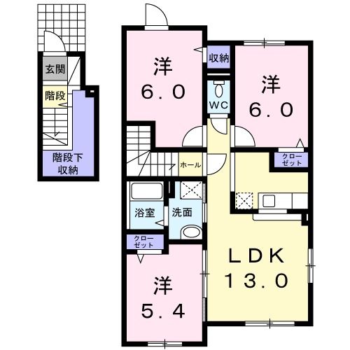 メゾフォルテｗｅｓｔの間取り