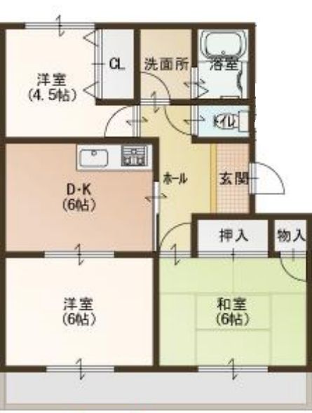 【マンション霞野坂の間取り】