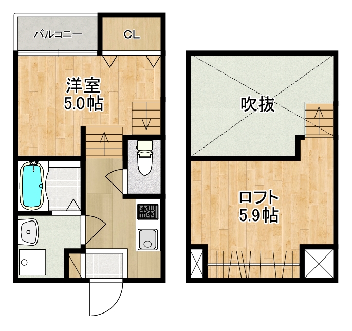 MODERN PALAZZO 福田町Bの間取り