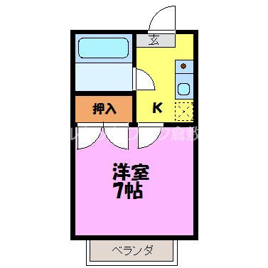 浅口郡里庄町大字浜中のアパートの間取り