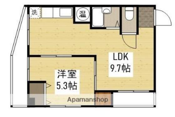 【広島市南区比治山町のマンションの間取り】