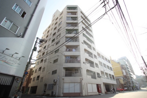 【広島市南区比治山町のマンションの建物外観】