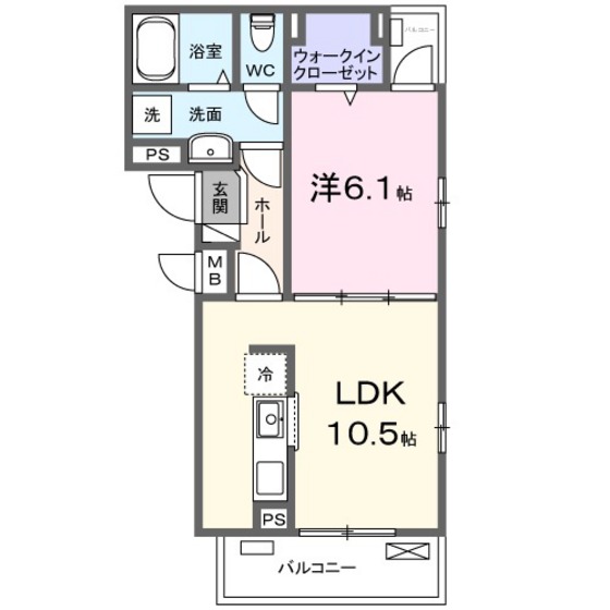 広島市安佐南区上安のアパートの間取り