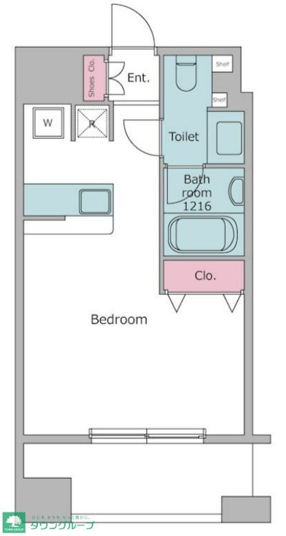 港区東新橋のマンションの間取り