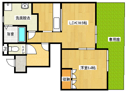 加古川市野口町二屋のアパートの間取り