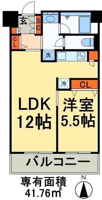 荒川区荒川のマンションの間取り