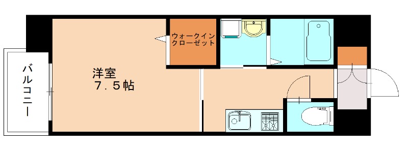 北九州市小倉北区真鶴のマンションの間取り