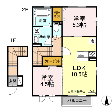 ハーベスト八番館の間取り